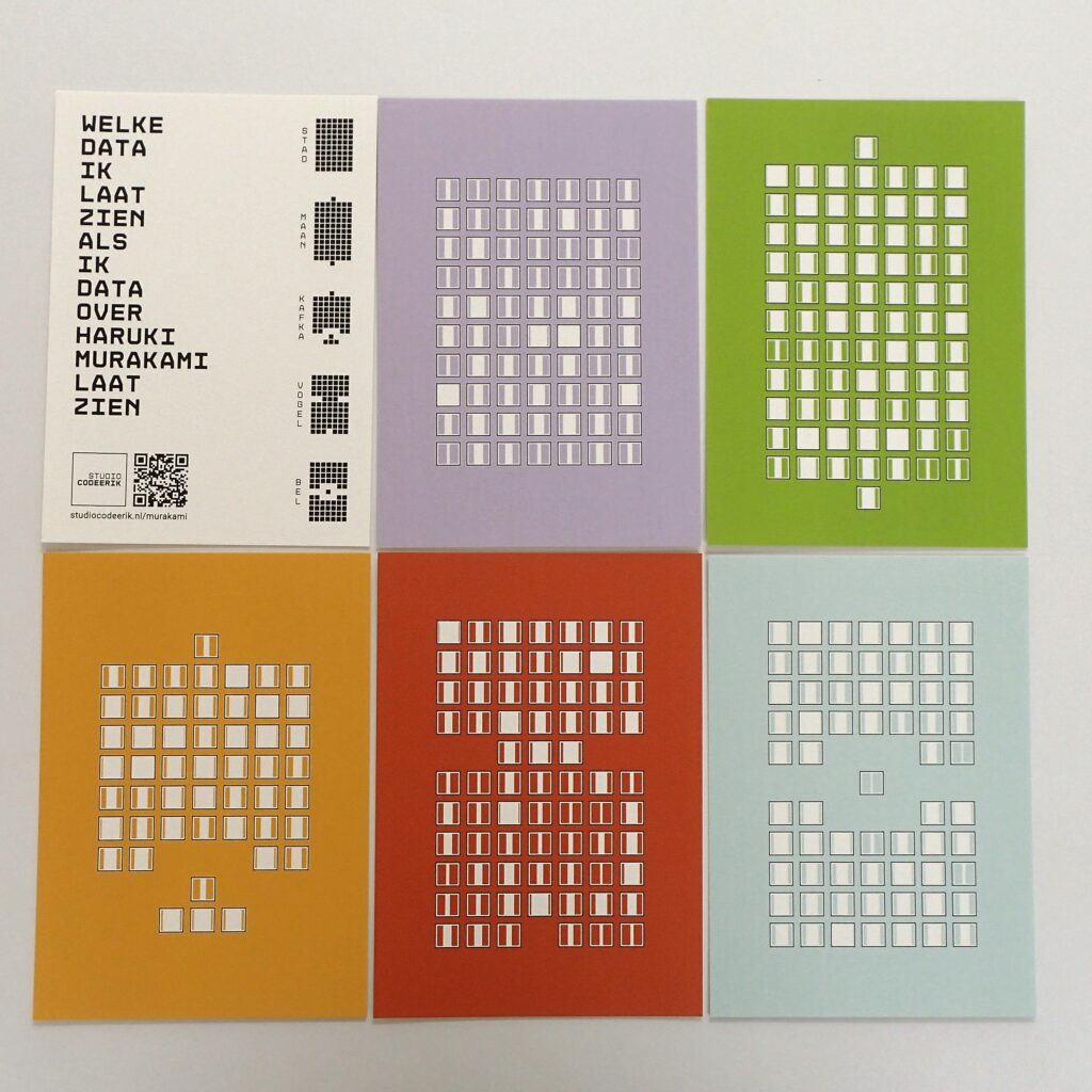 data illustraties a6 kaartenset op basis van haruki murakami